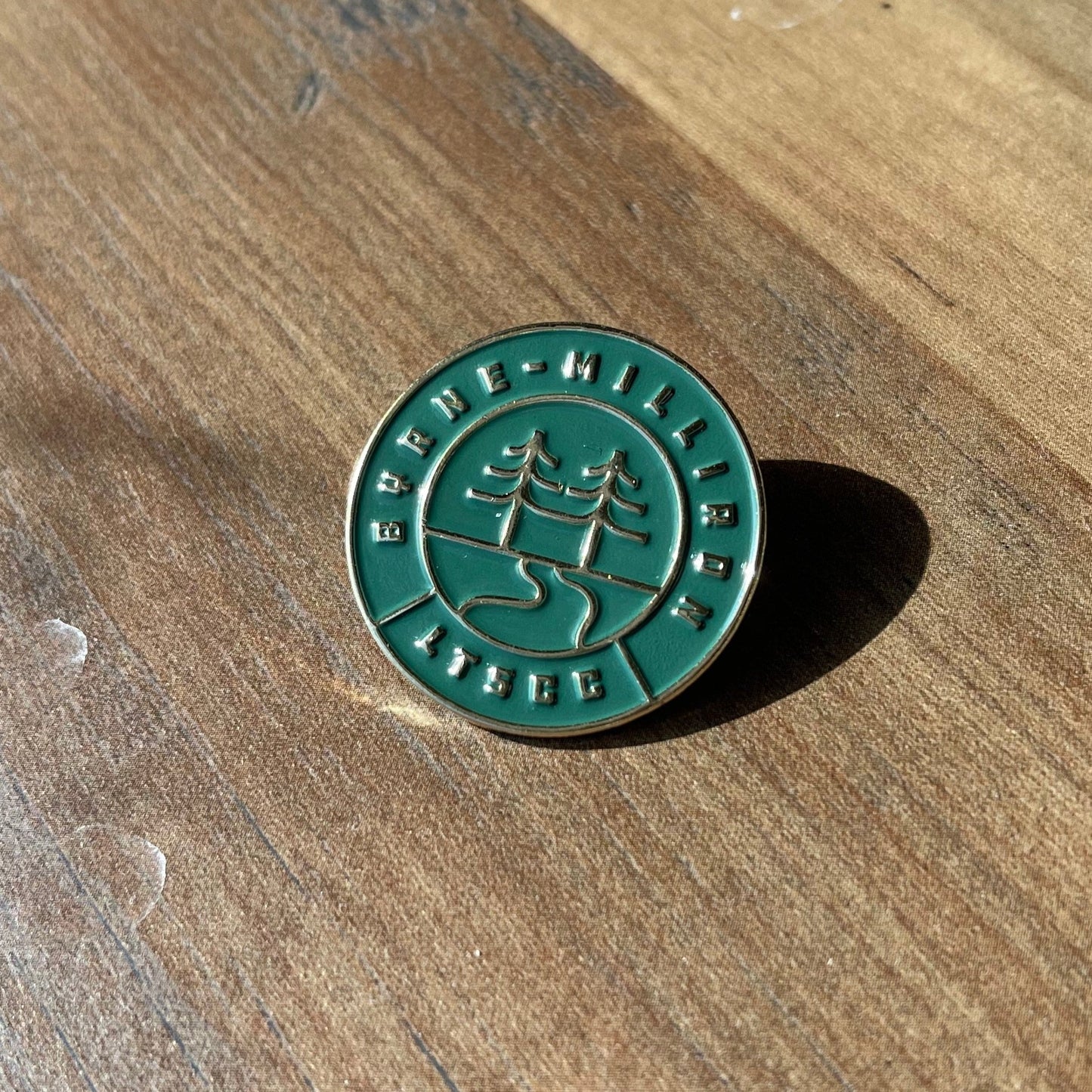 Byrne Milliron Trails Enamel Pin - Green
